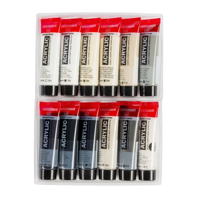 Amsterdam akril festékek - 12 x 20 ml készlet - Grey