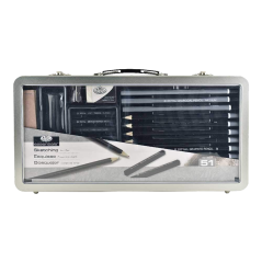 Royal Langnickel set za skiciranje u prozirnoj kutiji - 51 kom