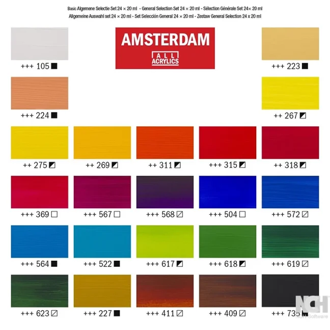 Amsterdam akril festékek - 24 x 20 ml készlet