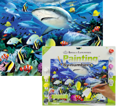 Slikanje po številkah format A3 - Grebenski morski psi