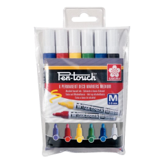 Sada univerzálnych popisovačov Sakura Pen-touch M - 6ks