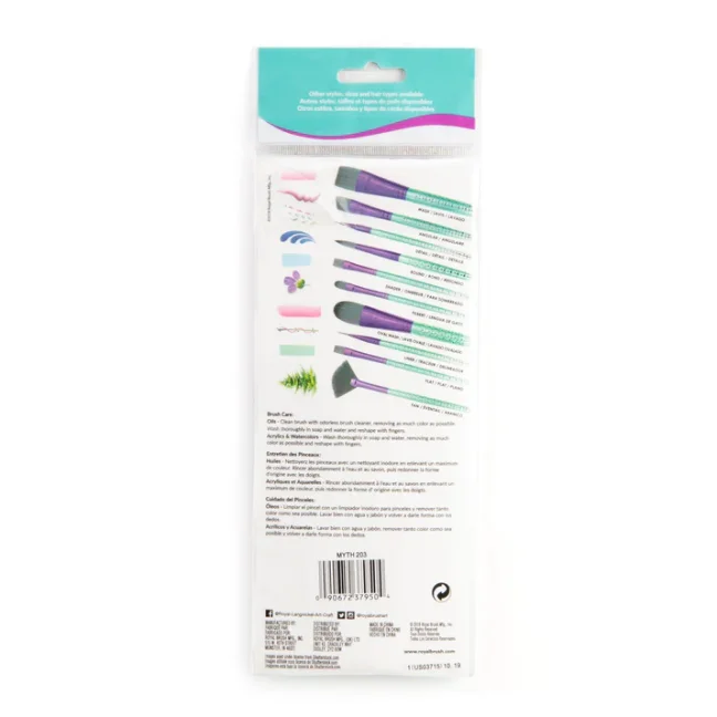 R&L Set di pennelli per olio/acrilico/acquerello MYTHOS – 7 pz