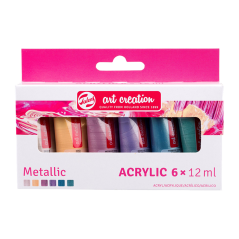 Art Creation Set akrilnih boja 6 x 12 ml - Metallic