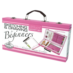 R&L Set pripomočkov za skiciranje v kovčku – 25 kos