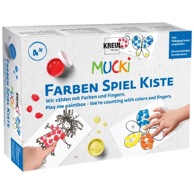 KREUL Sada farieb MUCKI – paintbox počítanie – prstové farby