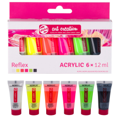 Art Creation komplet akrilnih barv 6 x 12 ml - Refleks