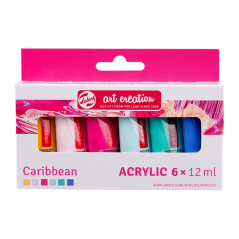 Art Creation Set akrilnih barv 6 x 12 ml - Karibi