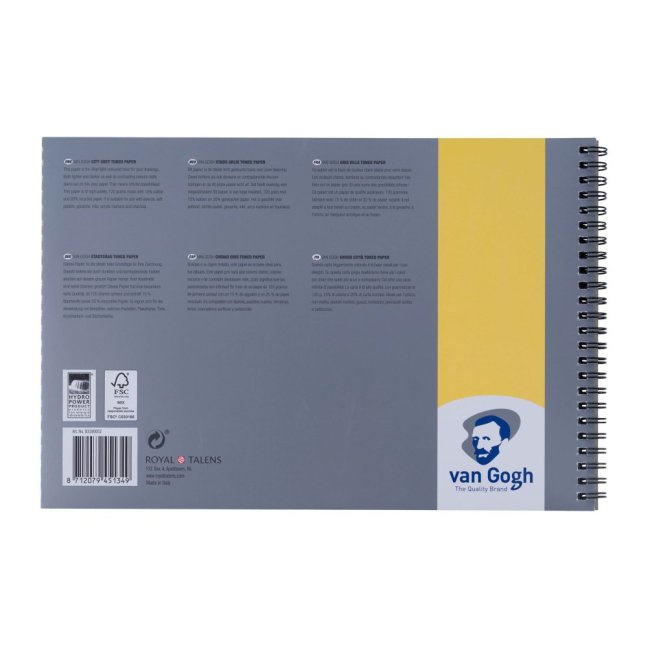 Carta tonalizzata Van Gogh - Grigio Urbano - A4, 120g, 30 fogli
