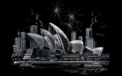 R&L Vyškrabovací obrázok – Sydney Opera