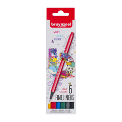 Bruynzeel Fineliners komplet markerjev 6 kosov - Osnovni