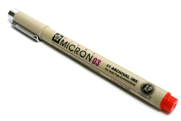 Tehnička olovka SAKURA Pigma Micron® Red - odaberite veličinu vrha
