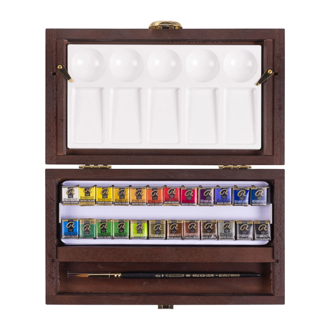 Colori ad acquerello REMBRANDT - Traditional box 22 godet