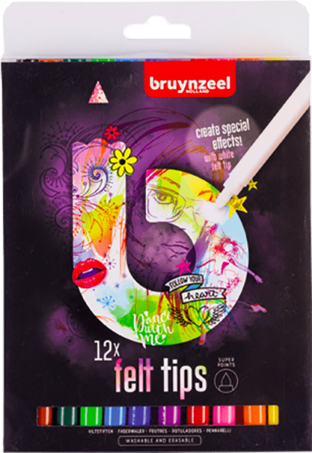Bruynzeel filctoll készlet - 12 db – lila