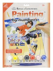 Számozott kifestő A4 formátumban - gördeszkás