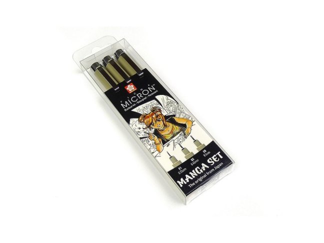 Sakura Pigma® Micron MANGA penne - set da 3 pezzi