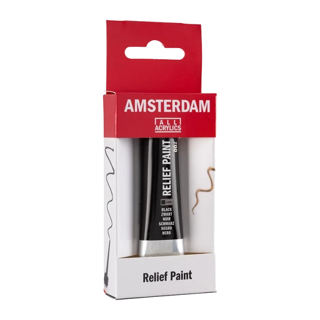 Amsterdam Relief festék 20 ml - Vyberte si farbu AMSTERDAM Deco Relief: 302 - Tmavo červená