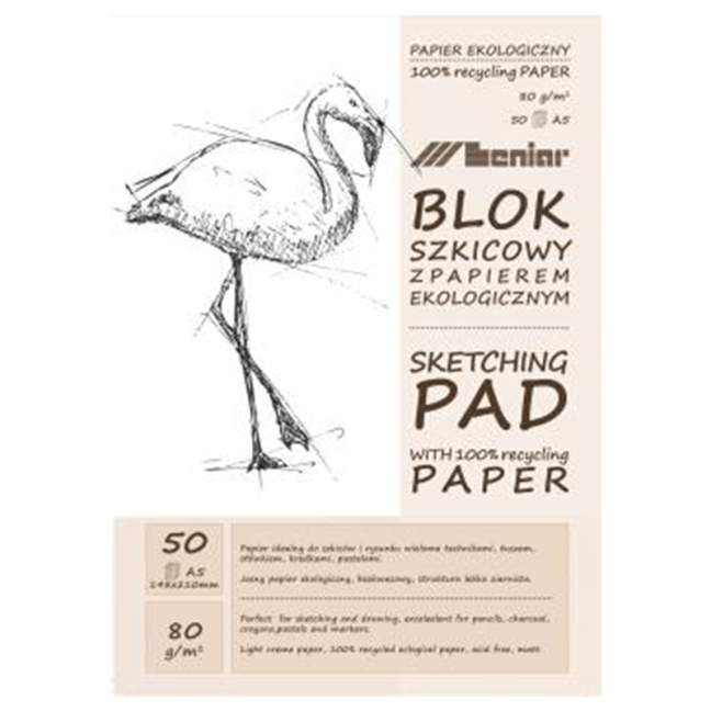 Blocco ECO di carte Leniar Plameniak - vari formati - LENIAR – formato del blocco: A5