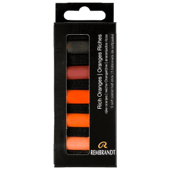 Suchý pastel REMBRANDT měkké - Rich Oranges - sada 5 pol.pastelů