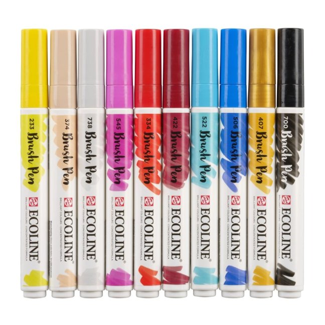 Pennarelli Acquerello Ecoline - set 10 pezzi - Fashion