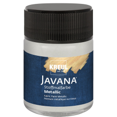 KREUL Vopsea pentru textile deschise și închise la culoare JAVANA – Metallic Silver – 50 ml