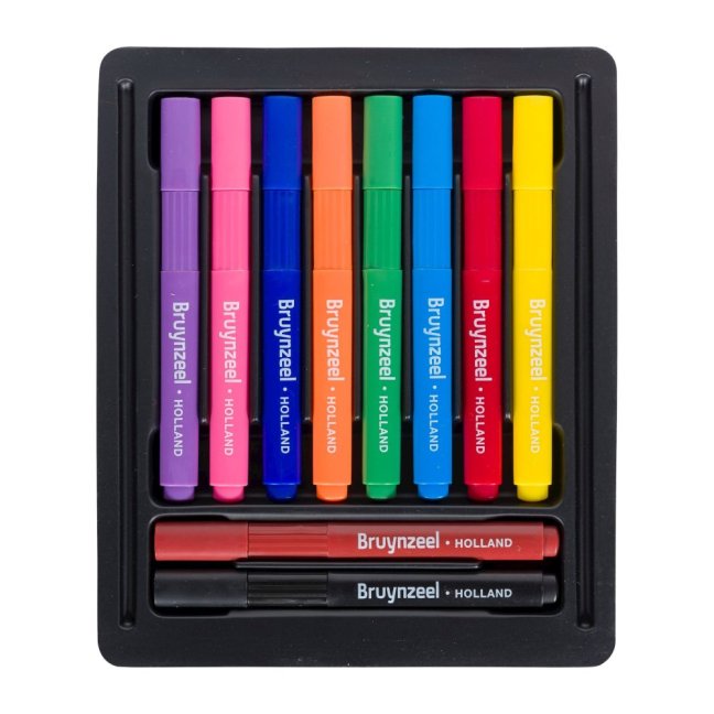 Bruynzeel háromszögletű filctoll készlet gyerekeknek - 10db