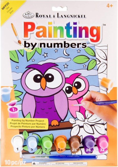 R&L Számozott kifestő gyerekeknek – Owls