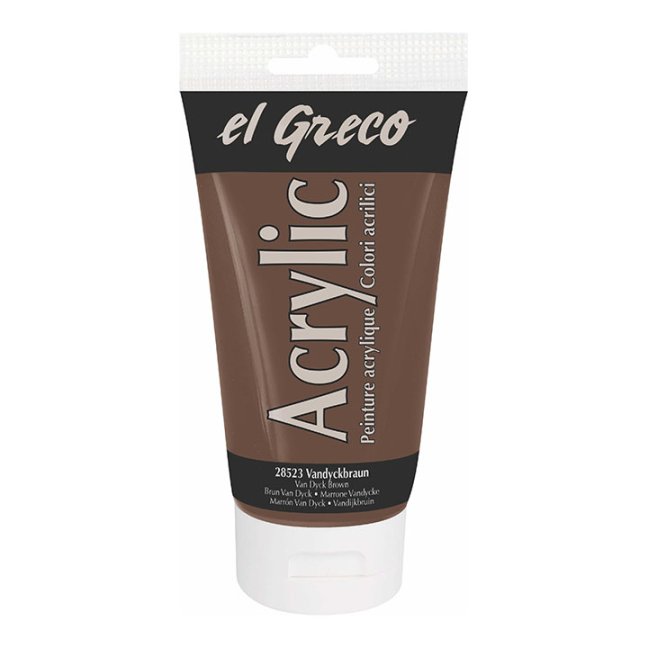 KREUL Colore acrilico El Greco 150 ml - KREUL colore acrilico El Greco 150 ml - scegli la tonalità: 28523 - Vandyke Brown