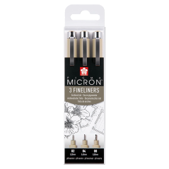Sada technických per SAKURA Pigma Micron - 3 kusy - 02, 04, 08