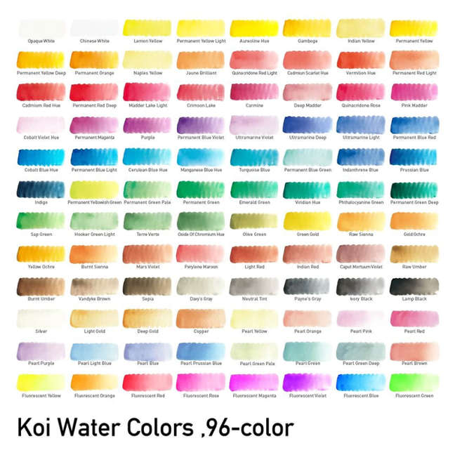 Sakura Koi Studio Set colori ad acquerello - 96 pezzi
