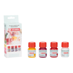 Set Art Creation pentru sticlă și porțelan transparent Pink Frost - 4x30 ml