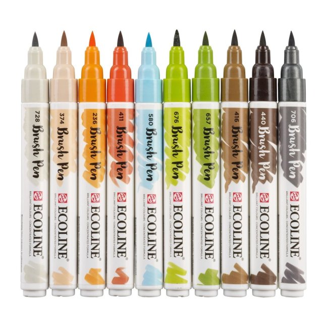 Pennarelli Acquerellabili Ecoline - set 10 pezzi - Architetto