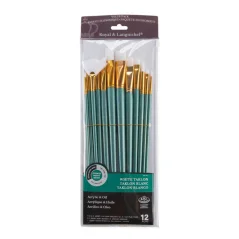 Štětce se syntetickými vlasy mix - 12 ks set - RSET-9311