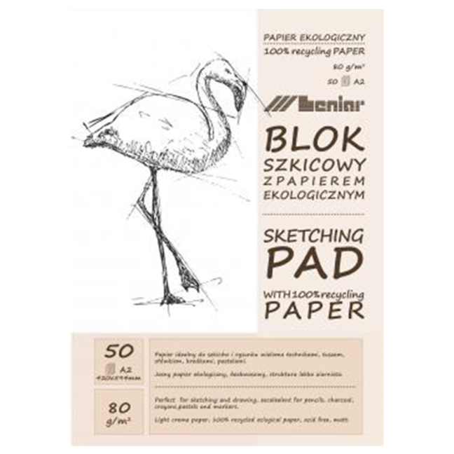 Blocco ECO di carte Leniar Plameniak - vari formati - LENIAR – formato del blocco: A2
