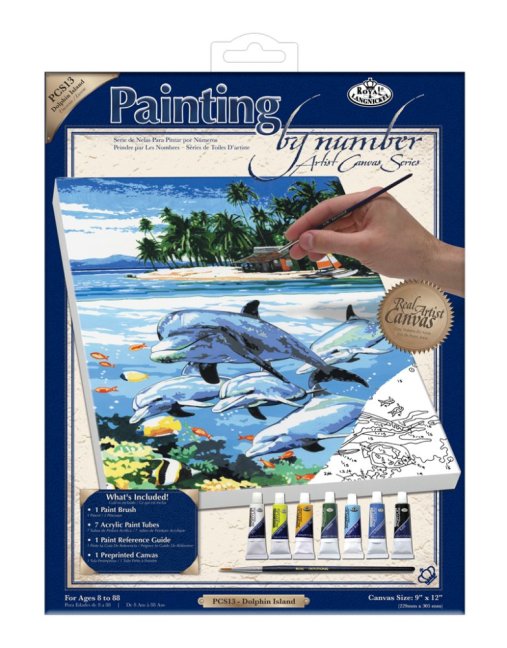 R&L Pictură după numere pe pânză – Dolphin Island