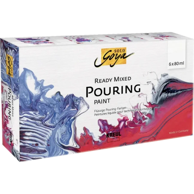 KREUL kész pouring készlet, használatra kész - 6 x 80 ml