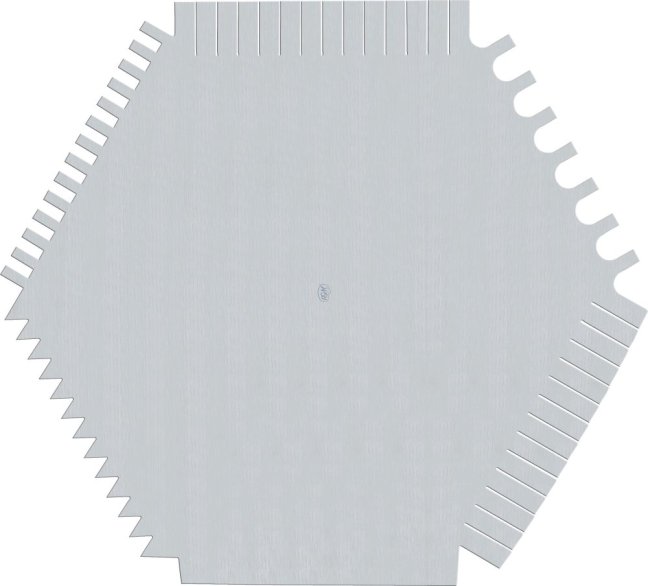 Pettine artistico in acciaio RGM Comb 06 B