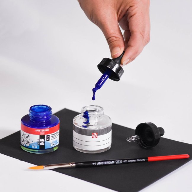 Akvarell tintapohár pipettával Talens 30ml