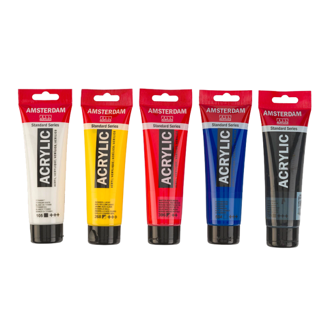 Colori acrilici Amsterdam Standard 5 x 120ml - Set di miscelazione