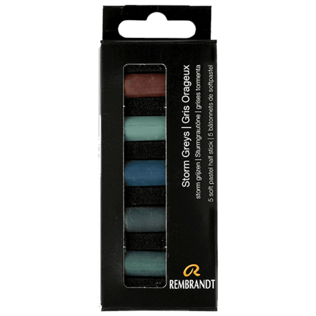 Pastello Secco REMBRANDT - Storm Greys - set di 5 mezzi pastelli