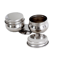 Leniar Double Dipper tazzinas da metal cun clip