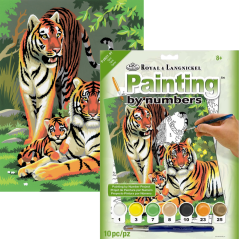 Számozott kifestő A4 formátumban - Tigrisek
