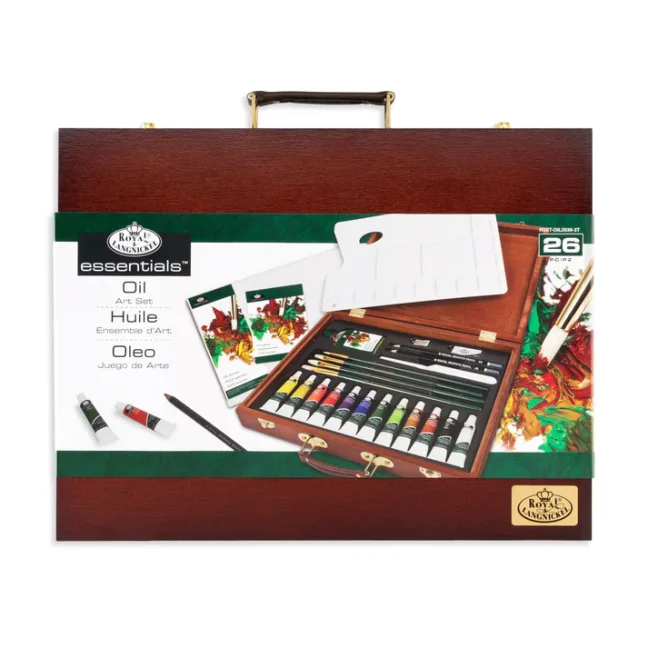 Set uljanih boja u drvenoj kutiji Royal Langnickel - set 26 kom.