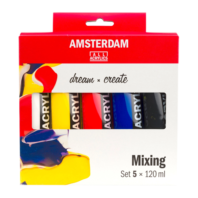 Colori acrilici Amsterdam Standard 5 x 120ml - Set di miscelazione