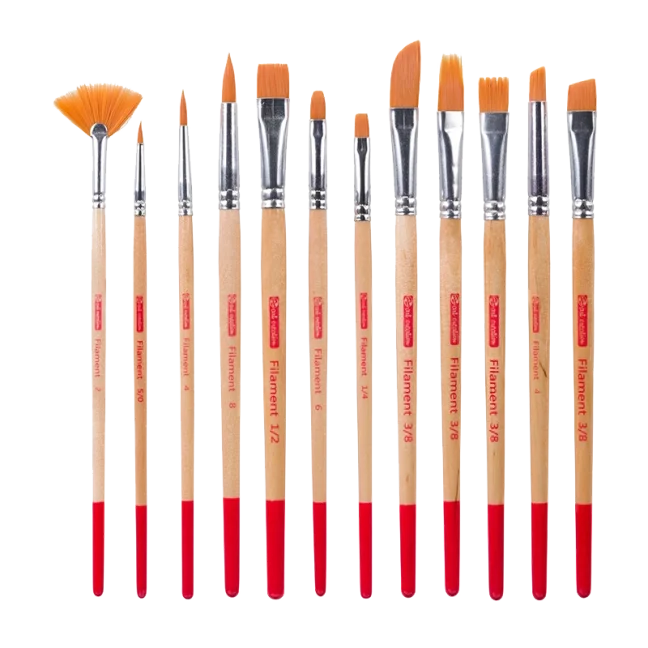 Set di 12 pennelli per acquerello Art Creation - poliestere