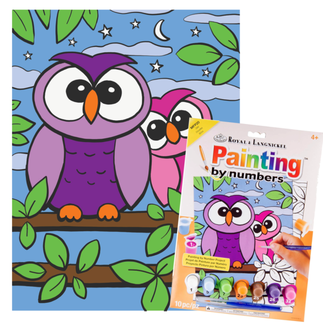 R&L Számozott kifestő gyerekeknek – Owls