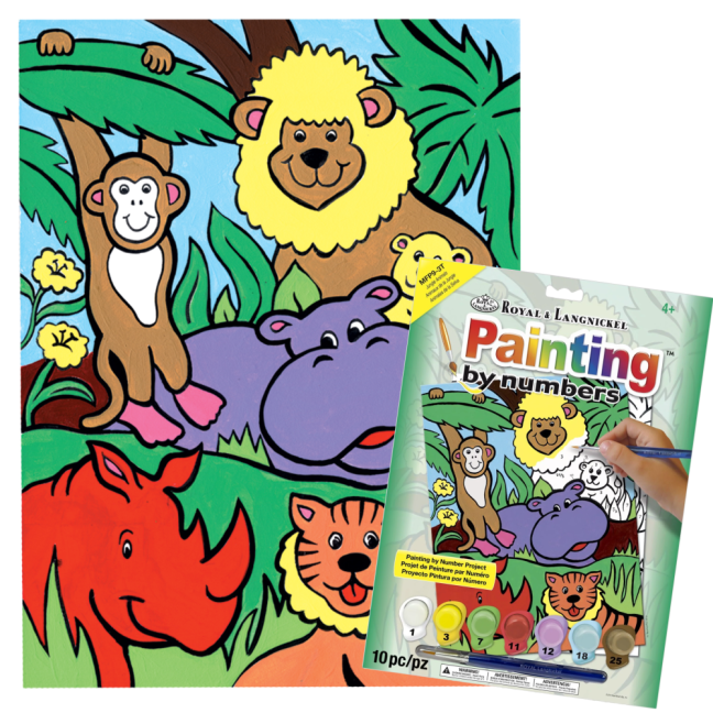 R&L Számozott kifestő gyerekeknek – Jungle Animals