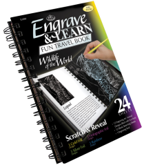 R&L Blok vyškrabovacích obrázků – WILDLIFE – 12 ks