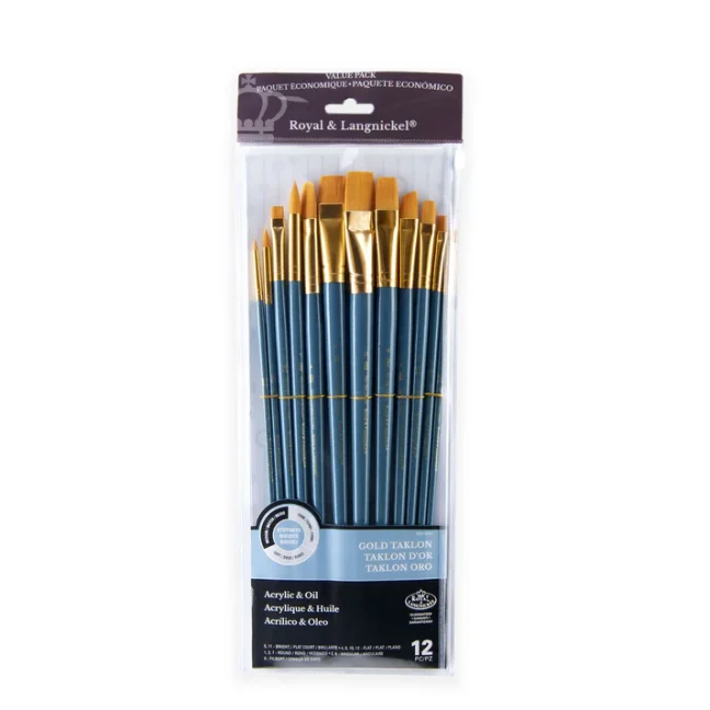 Pennelli con setole sintetiche mix - set da 12 pezzi - RSET-9313