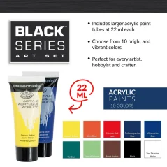 Royal Langnickel Black Series - Set acrilic 18buc