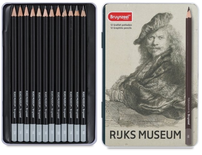 Creioane de grafit Bruynzeel Rijks Museum - set de 12 buc